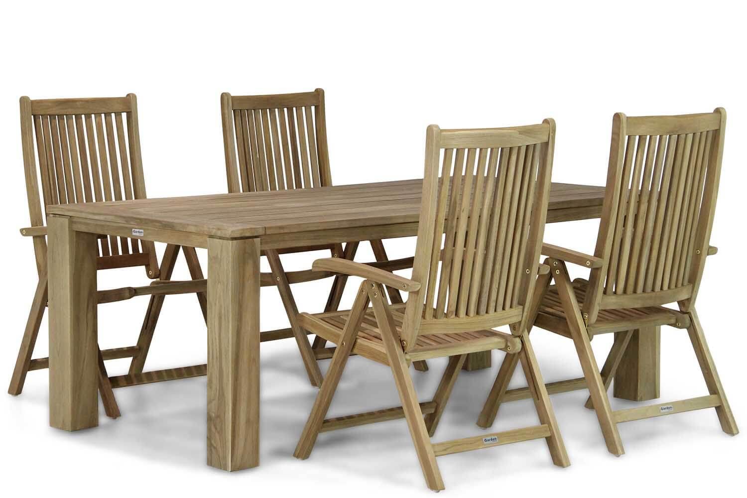 Garden Collections Canterbury/Brighton 200 cm dining tuinset 5-delig thumbnail