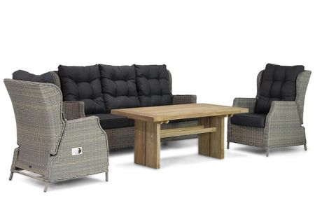 Garden Collections Chicago/Brighton 140 cm dining loungeset 4-delig
