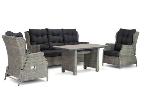Garden Collections Chicago/Lusso 130 cm dining loungeset 4-delig