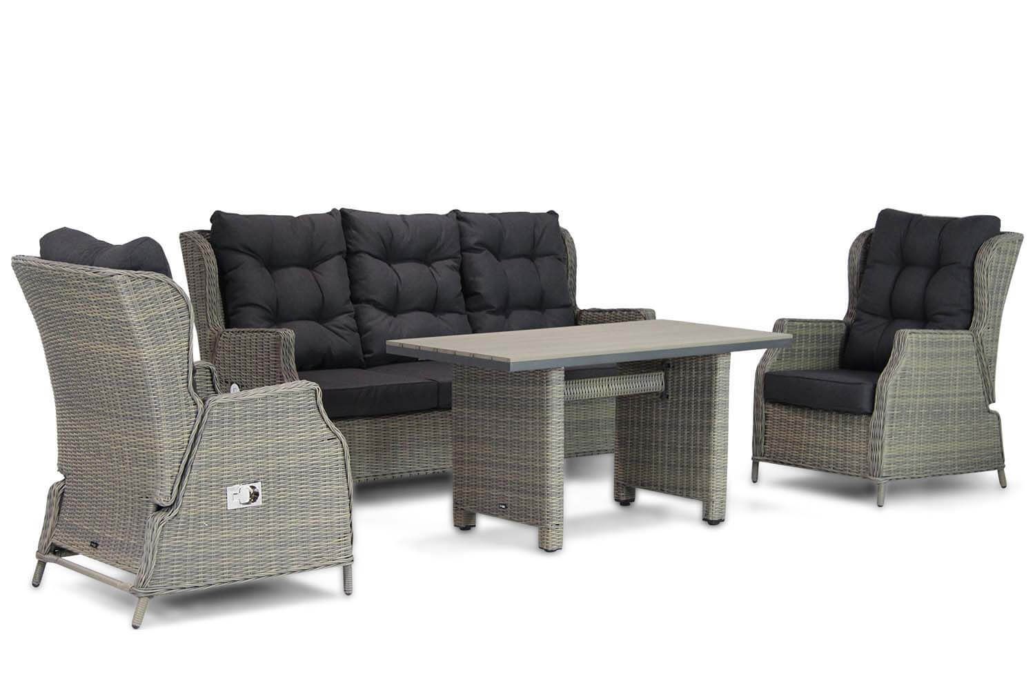 Garden Collections Chicago/Lusso 130 cm dining loungeset 4-delig thumbnail