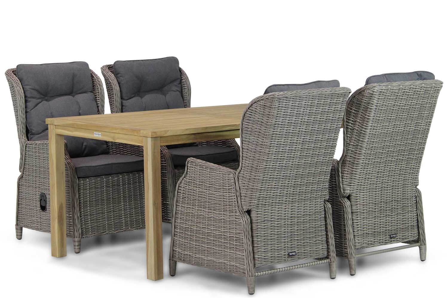 Garden Collections Edingburgh/Weston 160 cm dining tuinset 5-delig thumbnail