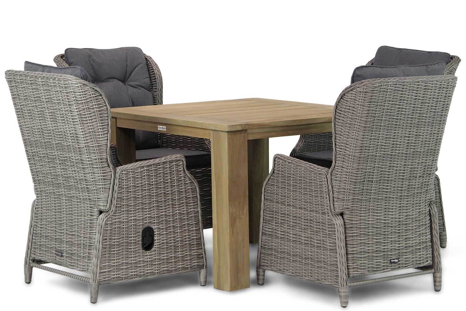 Garden Collections Edingburgh/Brighton 100 cm dining tuinset 5-delig thumbnail