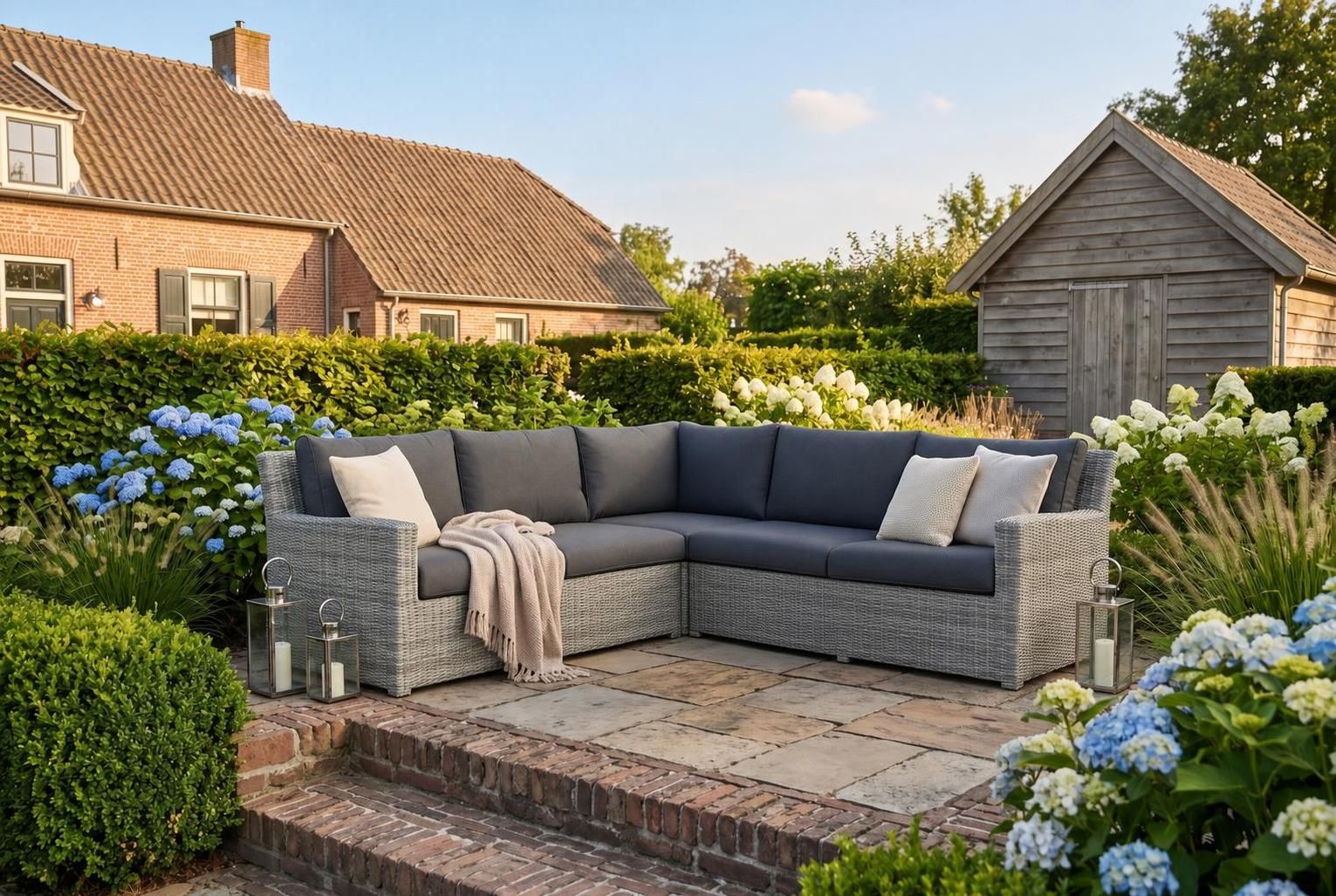 Garden Collections Giardino hoek loungeset 3-delig