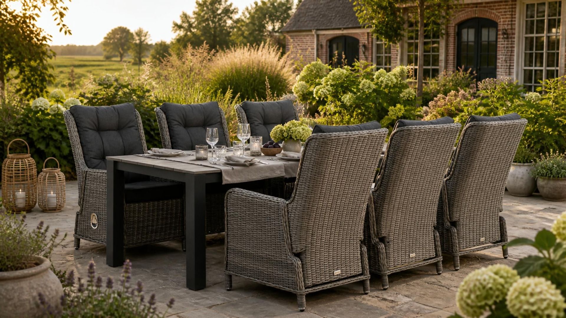 Garden Collections Kingston/Valley 240 cm dining tuinset 7-delig