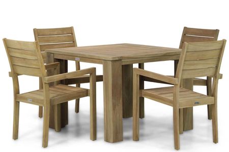 Garden Collections Liverpool/Brighton 100 cm dining tuinset 5-delig