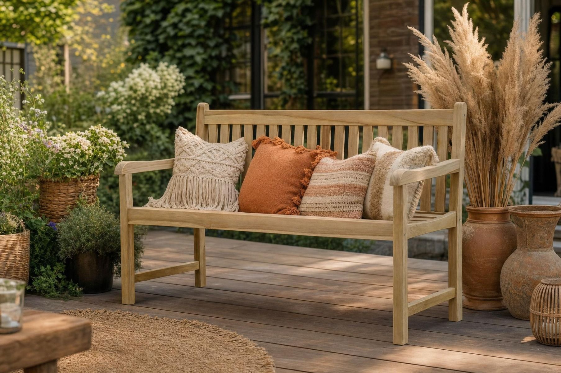 Garden Collections Preston houten tuinbank teak 150 cm