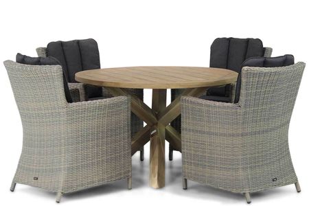 Garden Collections Venerdi/Sand City 120 cm rond dining tuinset 5-delig