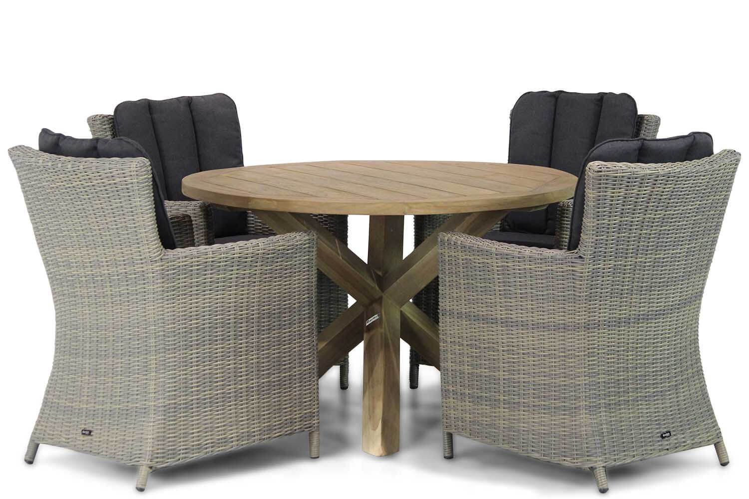 Garden Collections Venerdi/Sand City 120 cm rond dining tuinset 5-delig thumbnail