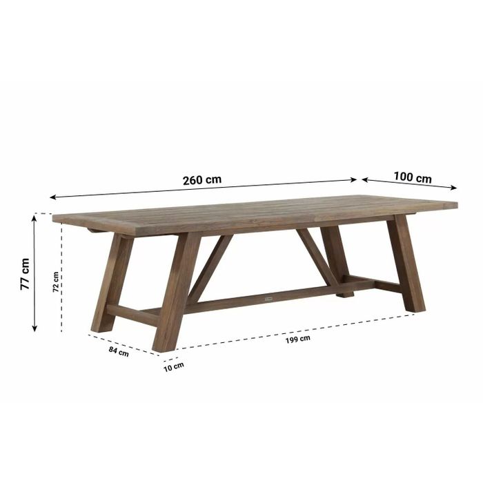 Garden Collections Aberdeen/Lazio 260 cm dining tuinset 7-delig