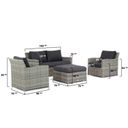 Garden Collections Giardino stoel-bank loungeset 4-delig thumbnail