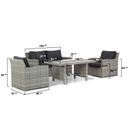 Garden Collections Giardino/Napoli 145 cm stoel-bank loungeset 4-delig thumbnail