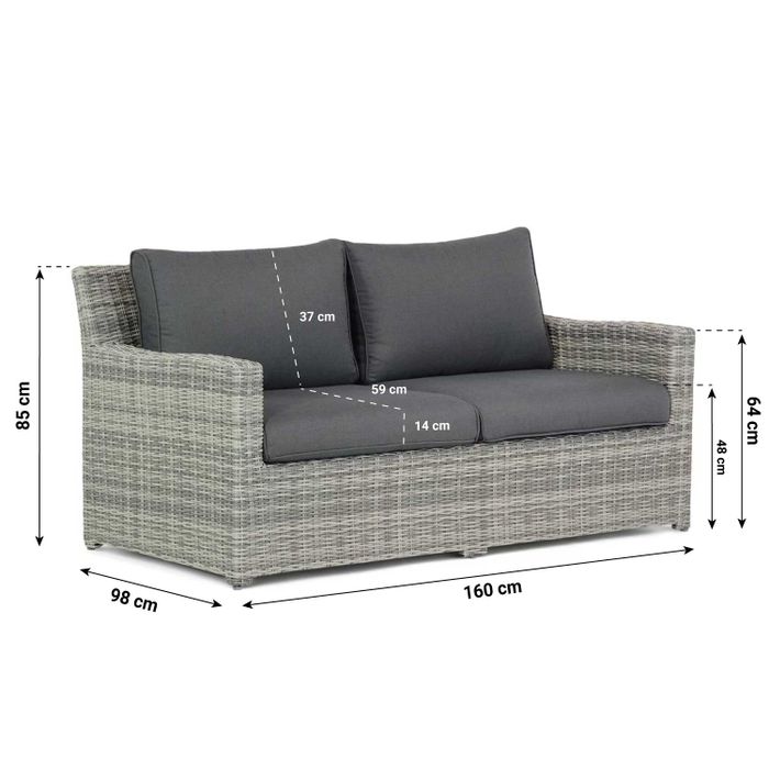 Garden Collections Giardino stoel-bank loungeset 4-delig