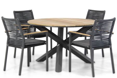 Santika Giovane/Fabriano 120 cm dining tuinset 5-delig