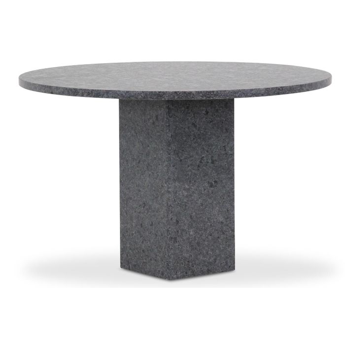 Ronde tuintafel met antraciet graniet frame – vooraanzicht