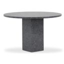 Ronde tuintafel met antraciet graniet frame – vooraanzicht thumbnail