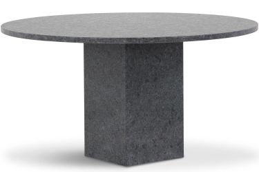 Ronde tuintafel met antraciet graniet frame – vooraanzicht