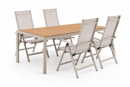 Hartman Alice Comfort/Creta 160x90 cm dining tuinset 5-delig