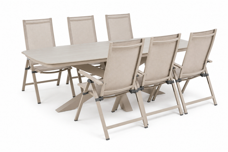 Hartman Alice Comfort/Belluno 220x100 cm dining tuinset 7-delig
