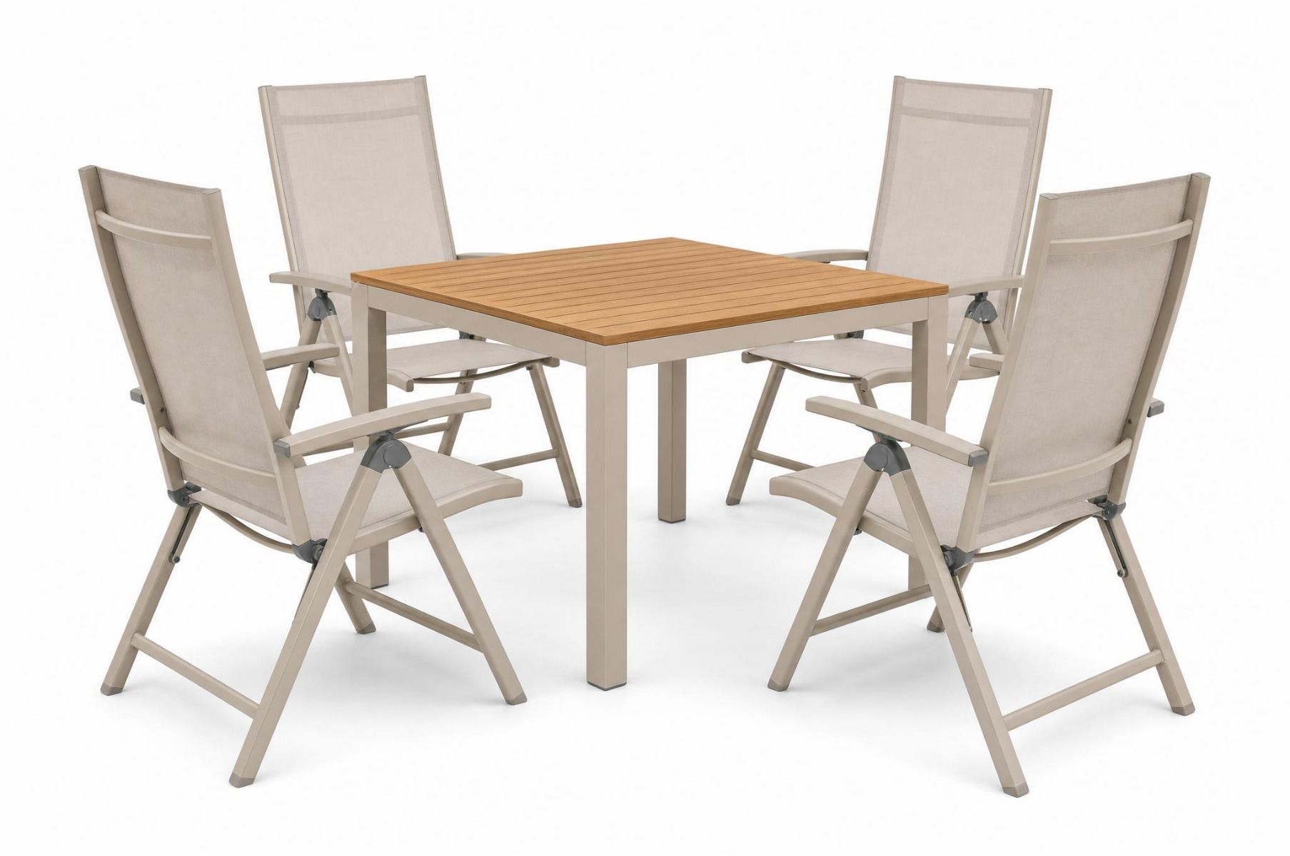 Hartman Alice Comfort/Creta 90x90 cm dining tuinset 5-delig