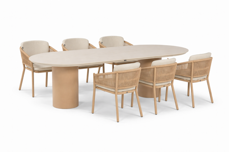Hartman Altea/Valencia 220x100 cm dining tuinset 7-delig