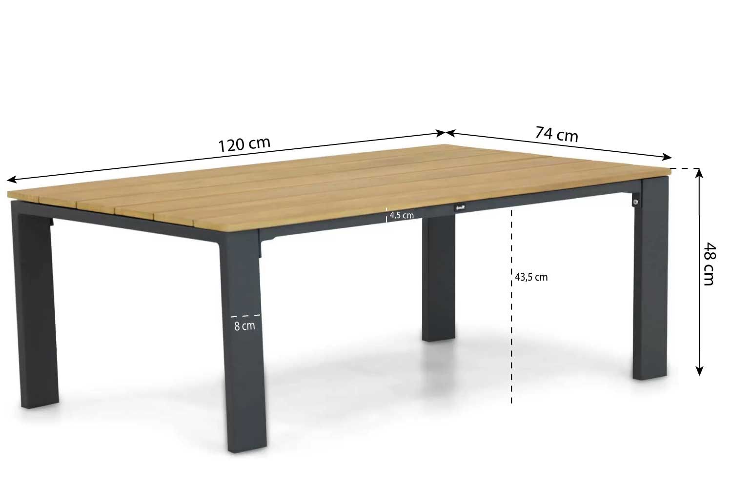 Hartman Lino loungetafel 120 x 74 cm thumbnail