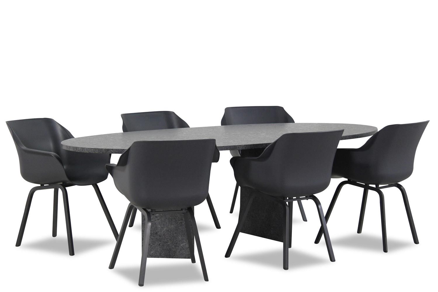 Hartman Sophie element/Graniet ovaal 240 cm dining tuinset 7-delig thumbnail