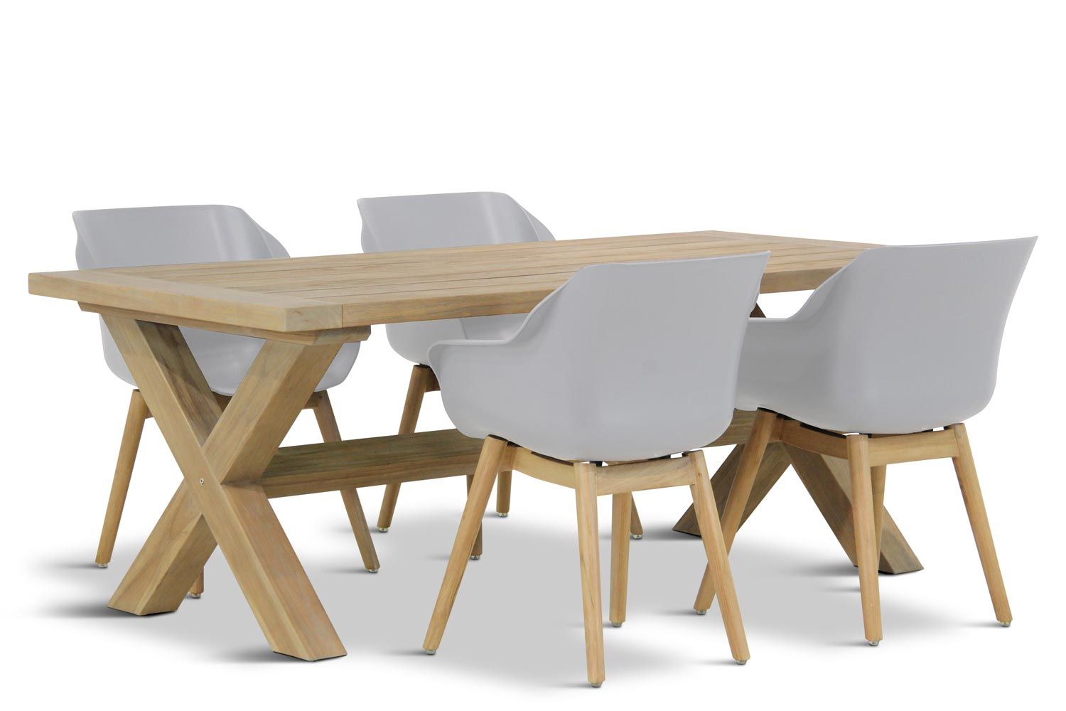 Hartman Sophie teak/Oregon 200 cm dining tuinset 5-delig 