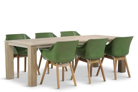Hartman Sophie teak/Brighton 240 cm dining tuinset 7-delig