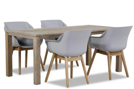 Hartman Sophie teak/Bristol 180 cm dining tuinset 5-delig