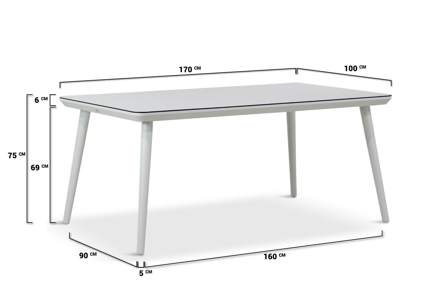 Hartman Sophie studio HPL dining tuintafel 170 x 100 cm thumbnail