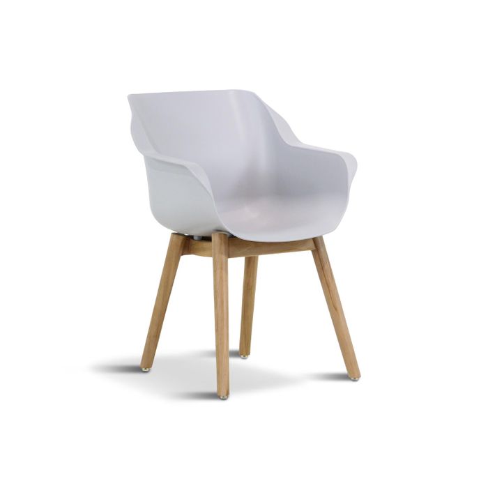 Hartman Sophie teak/Sand City rond 160 cm dining tuinset 7-delig