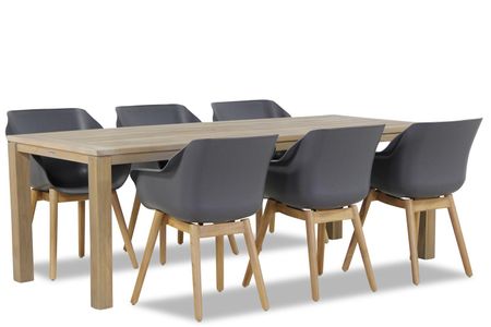 Hartman Sophie teak/Bristol 220 cm dining tuinset 7-delig