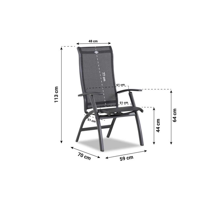 Hartman Summerland/Young 155 cm dining tuinset 5-delig