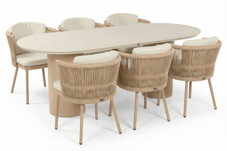 Hartman Toledo/Valencia 220x100 cm dining tuinset 7-delig