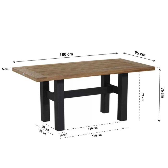 Hartman Sophie Yasmani dining tuintafel 180 x 95 cm