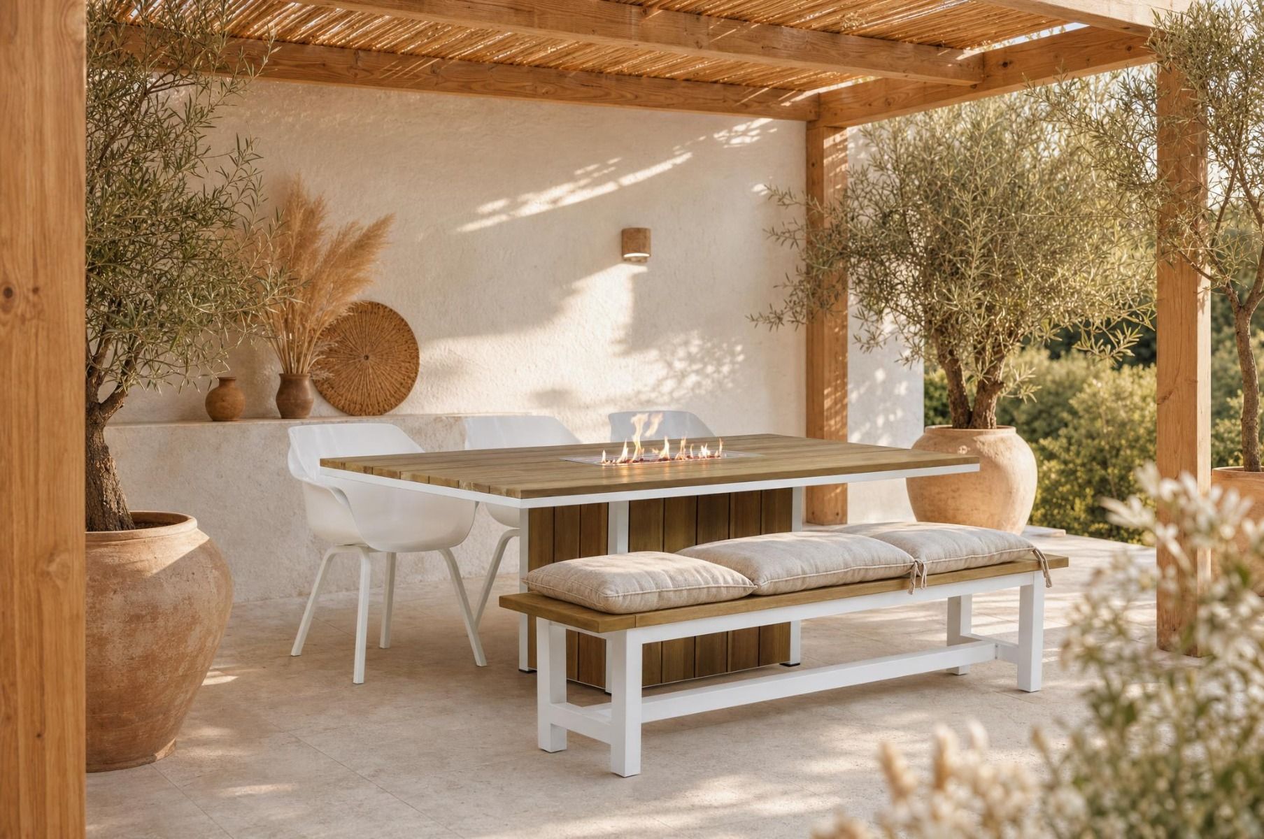 Hartman Sophie element/Los Angeles/Seaside 220 cm dining tuinset 5-delig