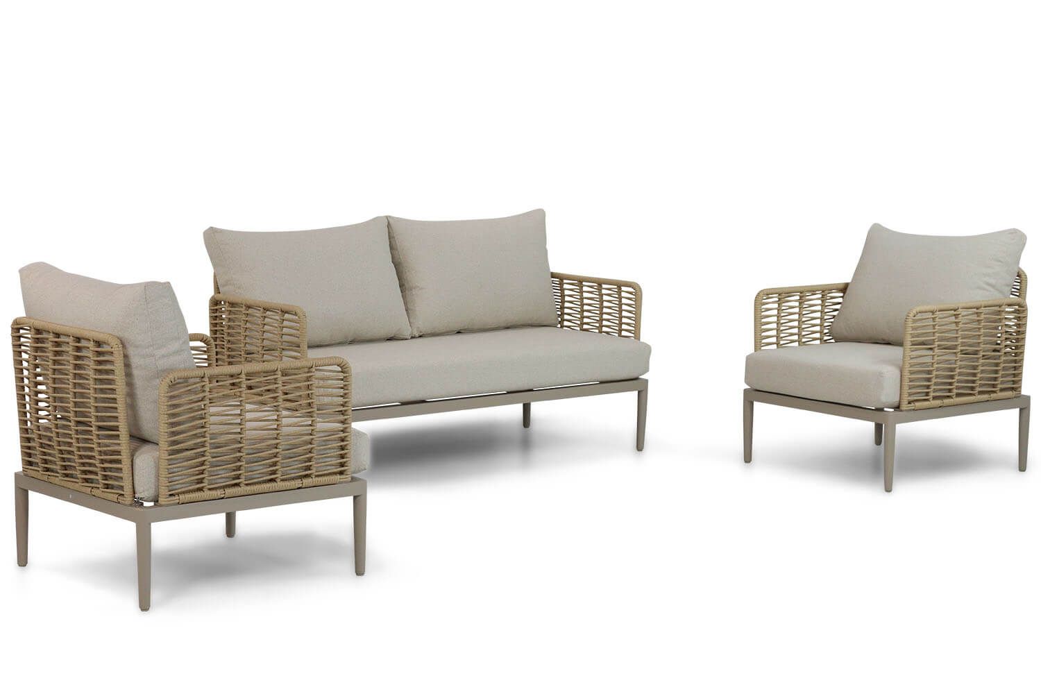 Coco Ibiza stoel-bank loungeset 3-delig 