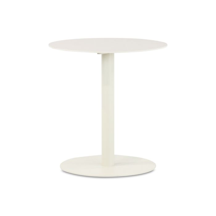 Moderne ronde tuintafel met loft aluminium frame – vooraanzicht