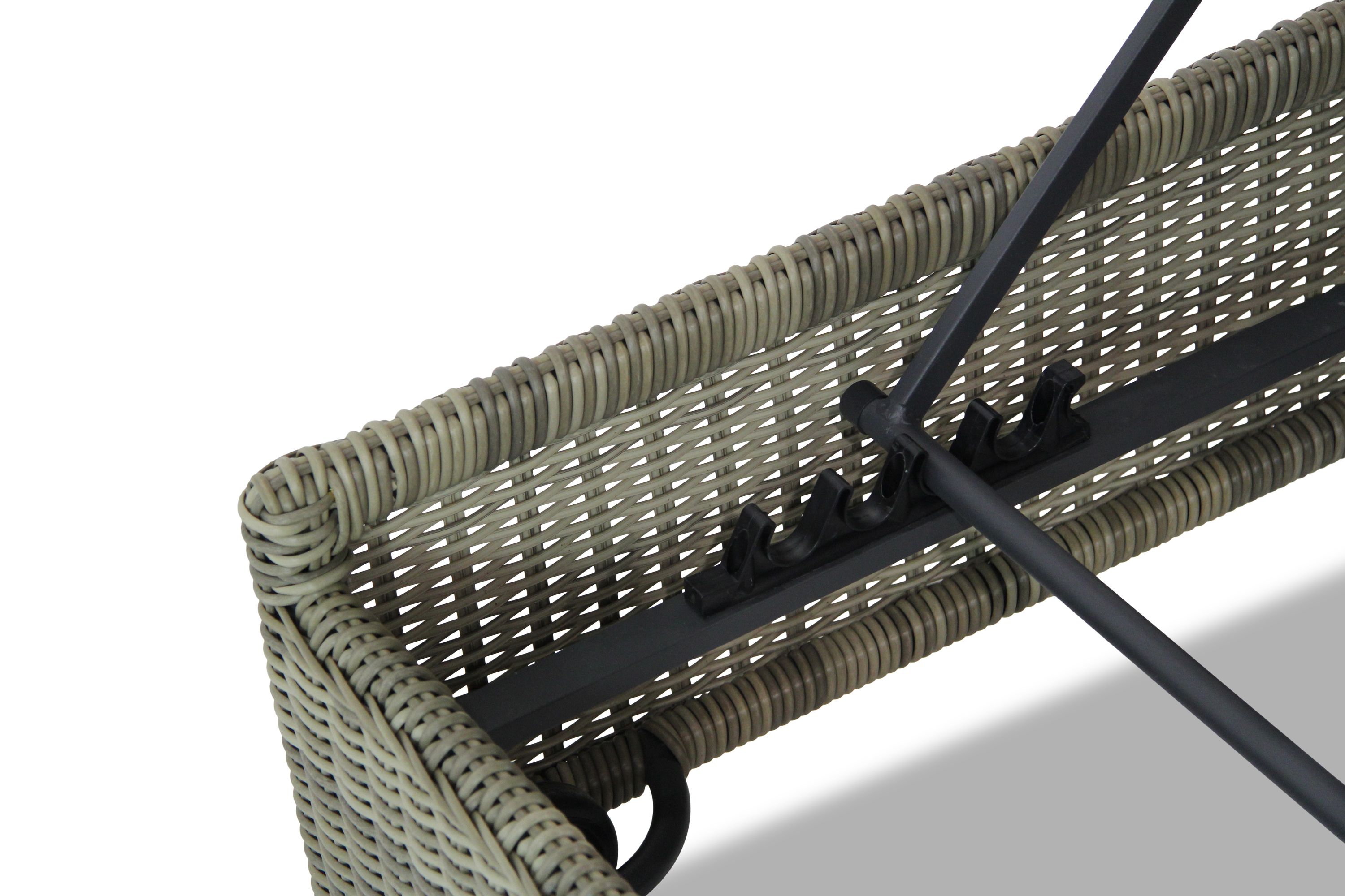 Garden Collections Charlotte ligbed naturel met wielen
