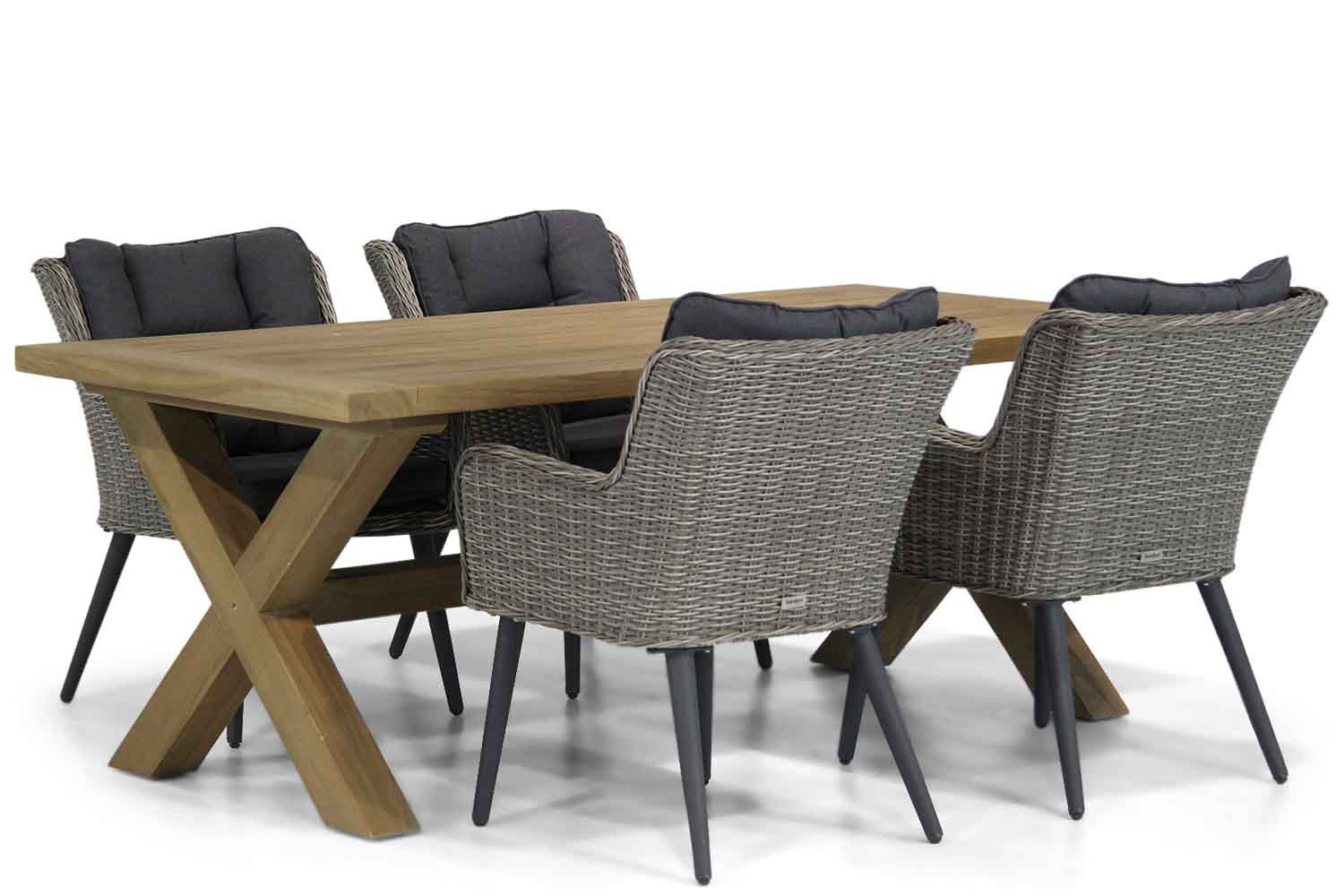 Garden Collections Boston/Oregon 200 cm dining tuinset 5-delig thumbnail