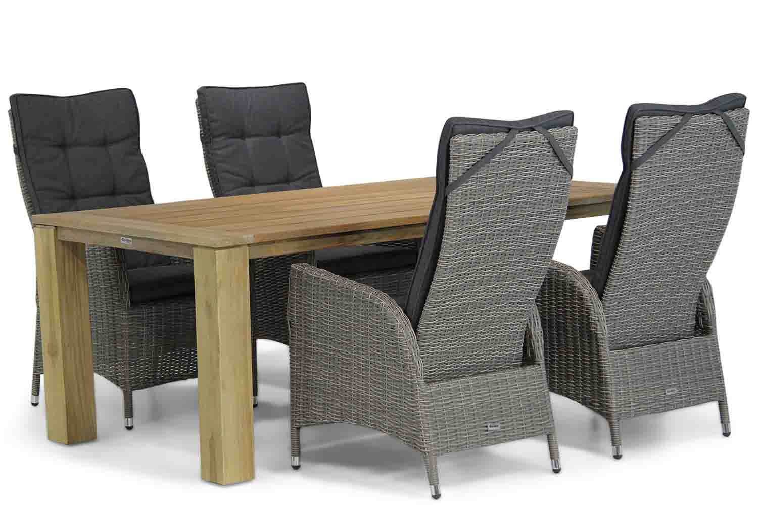 Garden Collections Lincoln/Brighton 200 cm dining tuinset 5-delig thumbnail