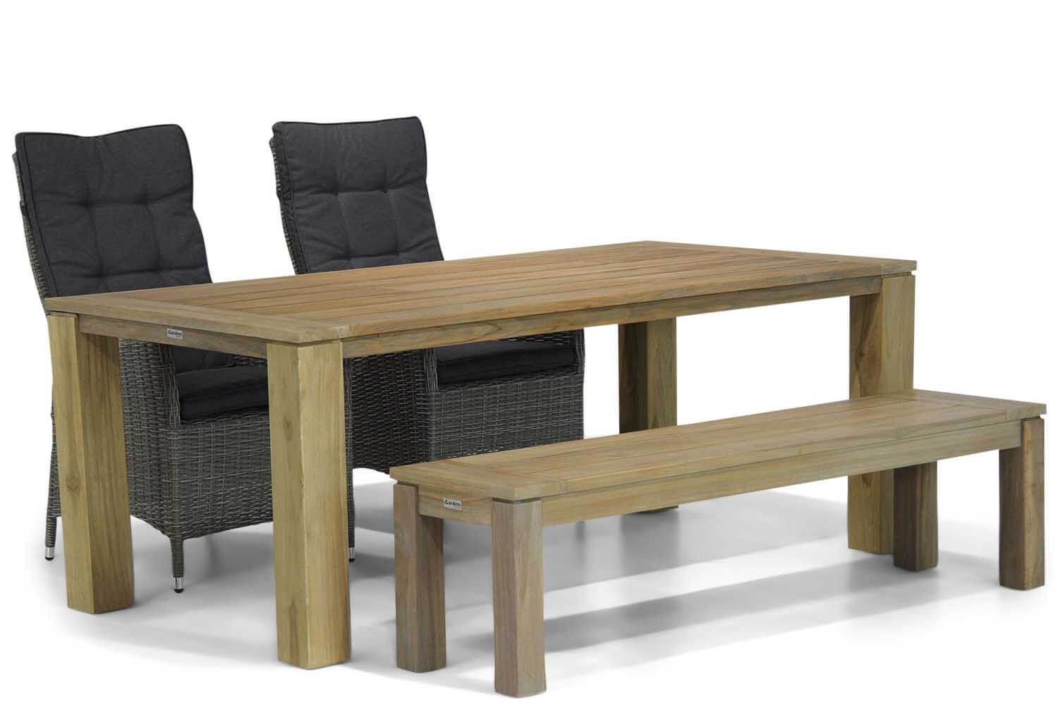 Garden Collections Lincoln/Brighton 200 cm dining tuinset 4-delig thumbnail