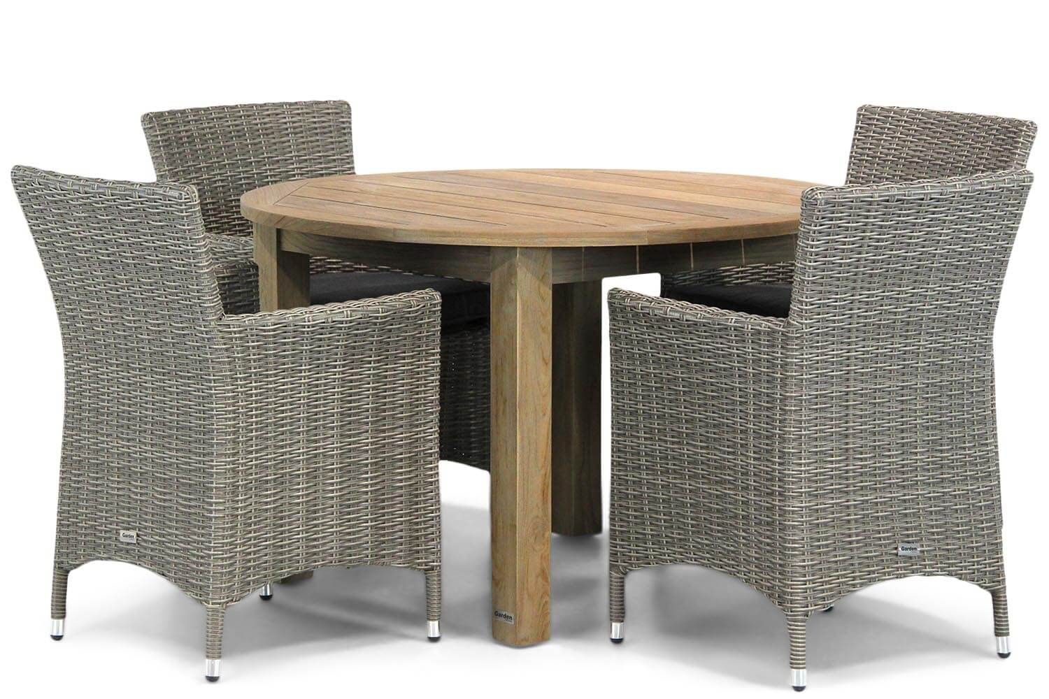 Garden Collections Dublin/Brighton 120 cm rond dining tuinset 5-delig thumbnail