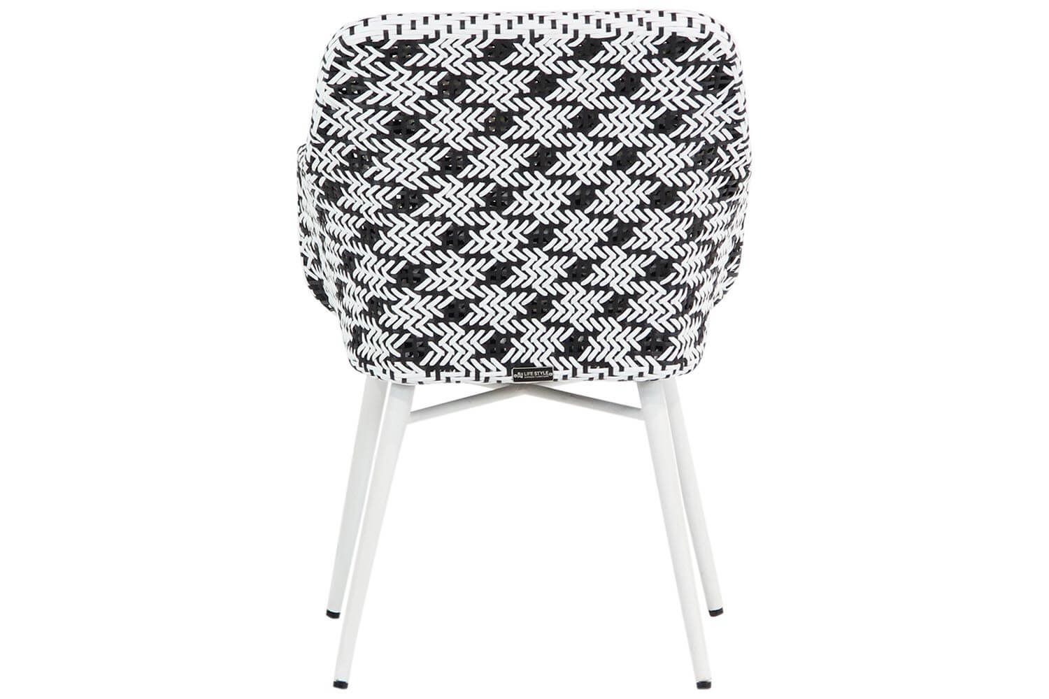 Lifestyle Crossway dining tuinstoel met wit onderstel thumbnail
