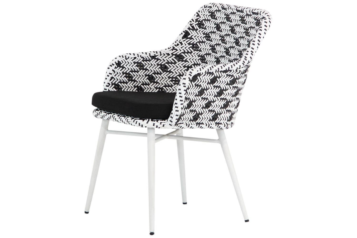 Lifestyle Crossway dining tuinstoel met wit onderstel thumbnail