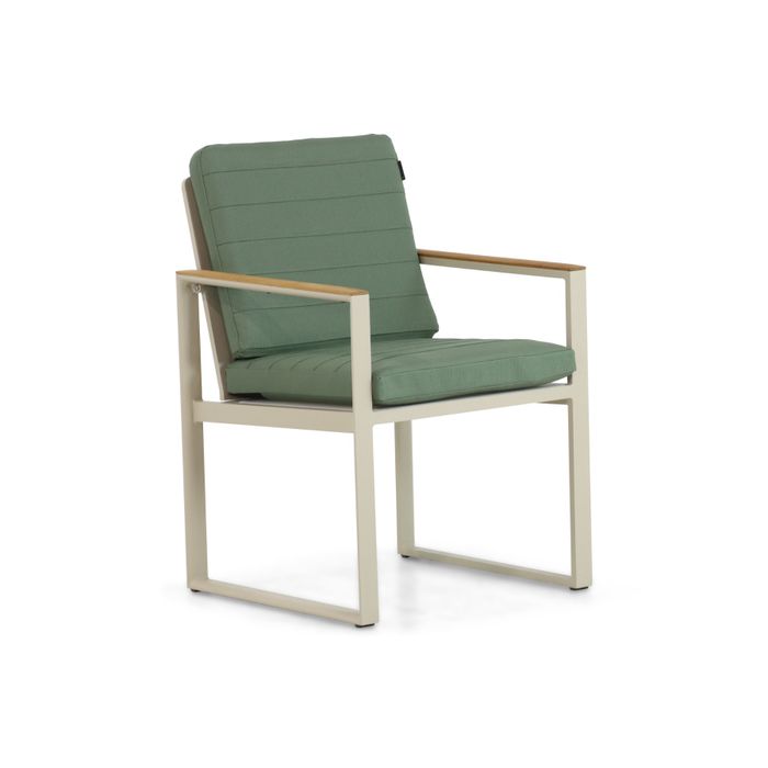 Moderne tuinstoel met loft aluminium frame - Vooraanzicht