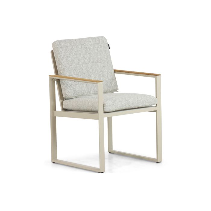 Dining tuinstoel met loft aluminium frame - Vooraanzicht