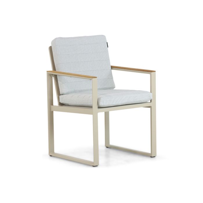 Moderne tuinstoel met loft aluminium frame - Vooraanzicht