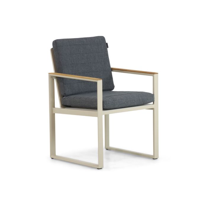 Dining tuinstoel met loft aluminium frame - Vooraanzicht