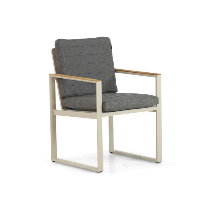 Moderne tuinstoel met loft aluminium frame - Vooraanzicht